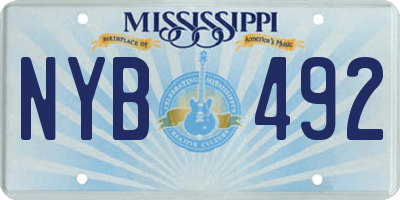 MS license plate NYB492