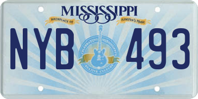MS license plate NYB493