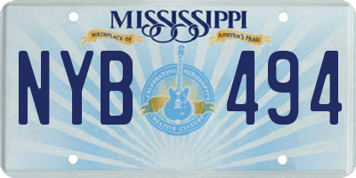 MS license plate NYB494