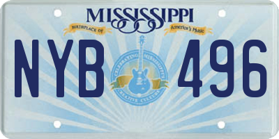 MS license plate NYB496