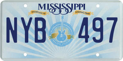 MS license plate NYB497