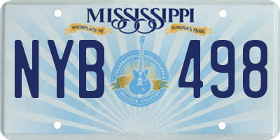 MS license plate NYB498