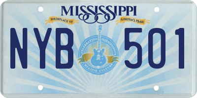 MS license plate NYB501