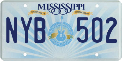 MS license plate NYB502