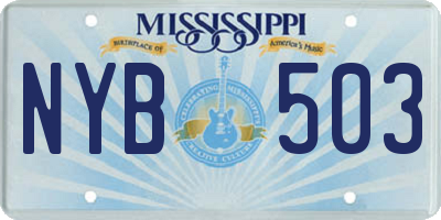 MS license plate NYB503