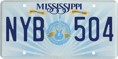 MS license plate NYB504