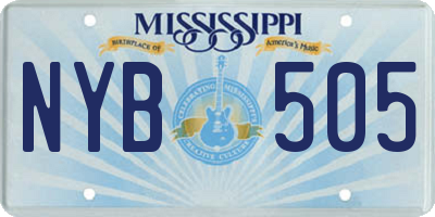 MS license plate NYB505