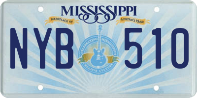 MS license plate NYB510