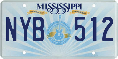 MS license plate NYB512
