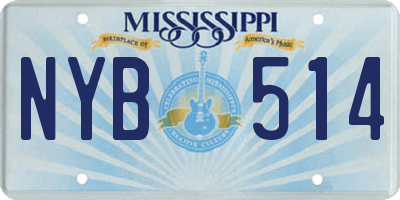 MS license plate NYB514
