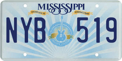 MS license plate NYB519