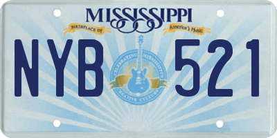 MS license plate NYB521