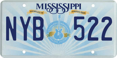 MS license plate NYB522