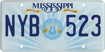 MS license plate NYB523