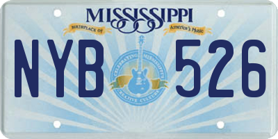 MS license plate NYB526