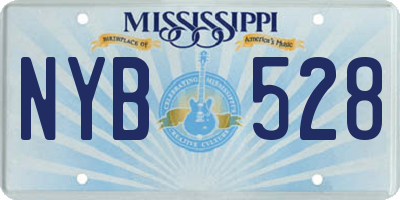 MS license plate NYB528