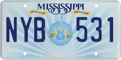 MS license plate NYB531