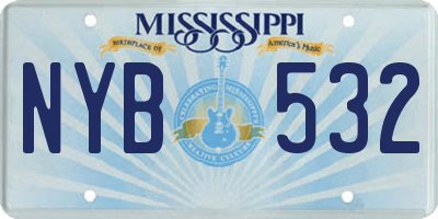MS license plate NYB532