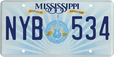 MS license plate NYB534