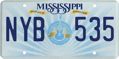 MS license plate NYB535