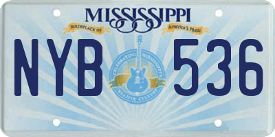 MS license plate NYB536