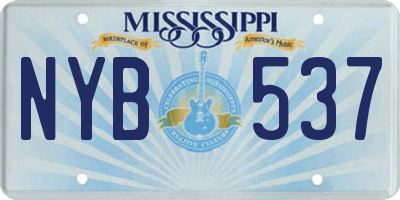 MS license plate NYB537