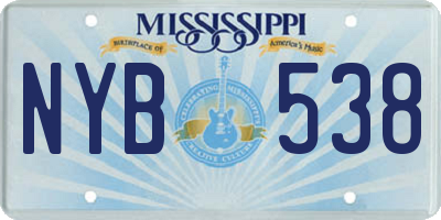 MS license plate NYB538