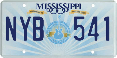 MS license plate NYB541