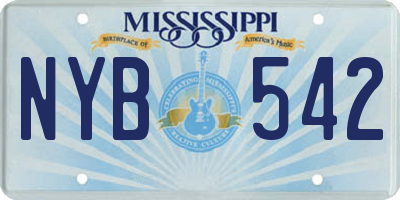 MS license plate NYB542