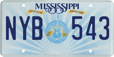MS license plate NYB543