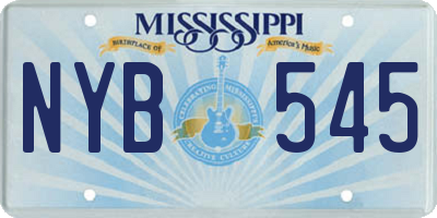 MS license plate NYB545