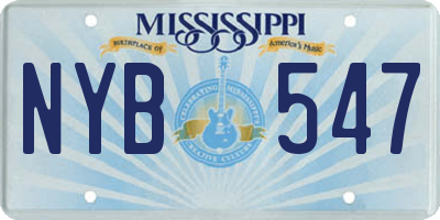 MS license plate NYB547