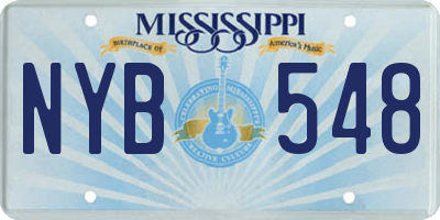 MS license plate NYB548