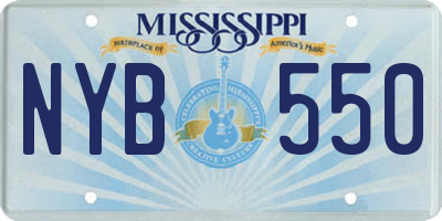 MS license plate NYB550