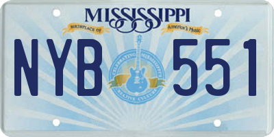 MS license plate NYB551