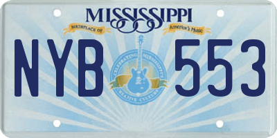 MS license plate NYB553