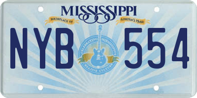 MS license plate NYB554
