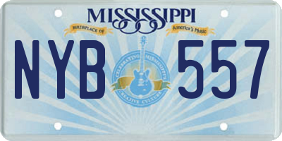 MS license plate NYB557