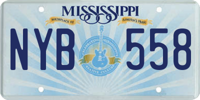 MS license plate NYB558
