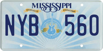 MS license plate NYB560