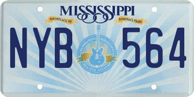 MS license plate NYB564