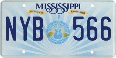 MS license plate NYB566
