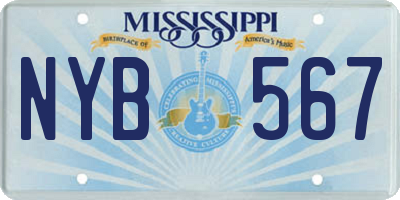 MS license plate NYB567
