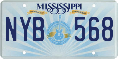 MS license plate NYB568