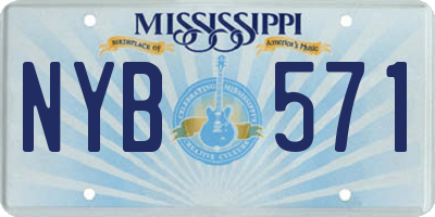 MS license plate NYB571