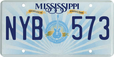MS license plate NYB573
