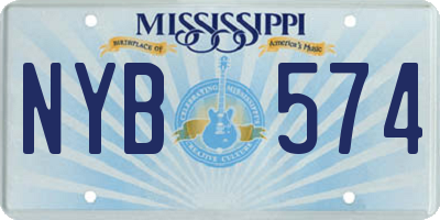 MS license plate NYB574