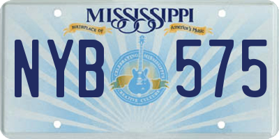 MS license plate NYB575