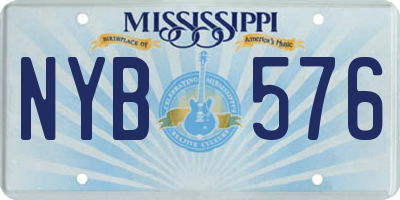 MS license plate NYB576