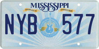 MS license plate NYB577